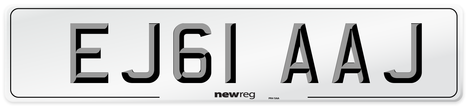 EJ61 AAJ Number Plate from New Reg